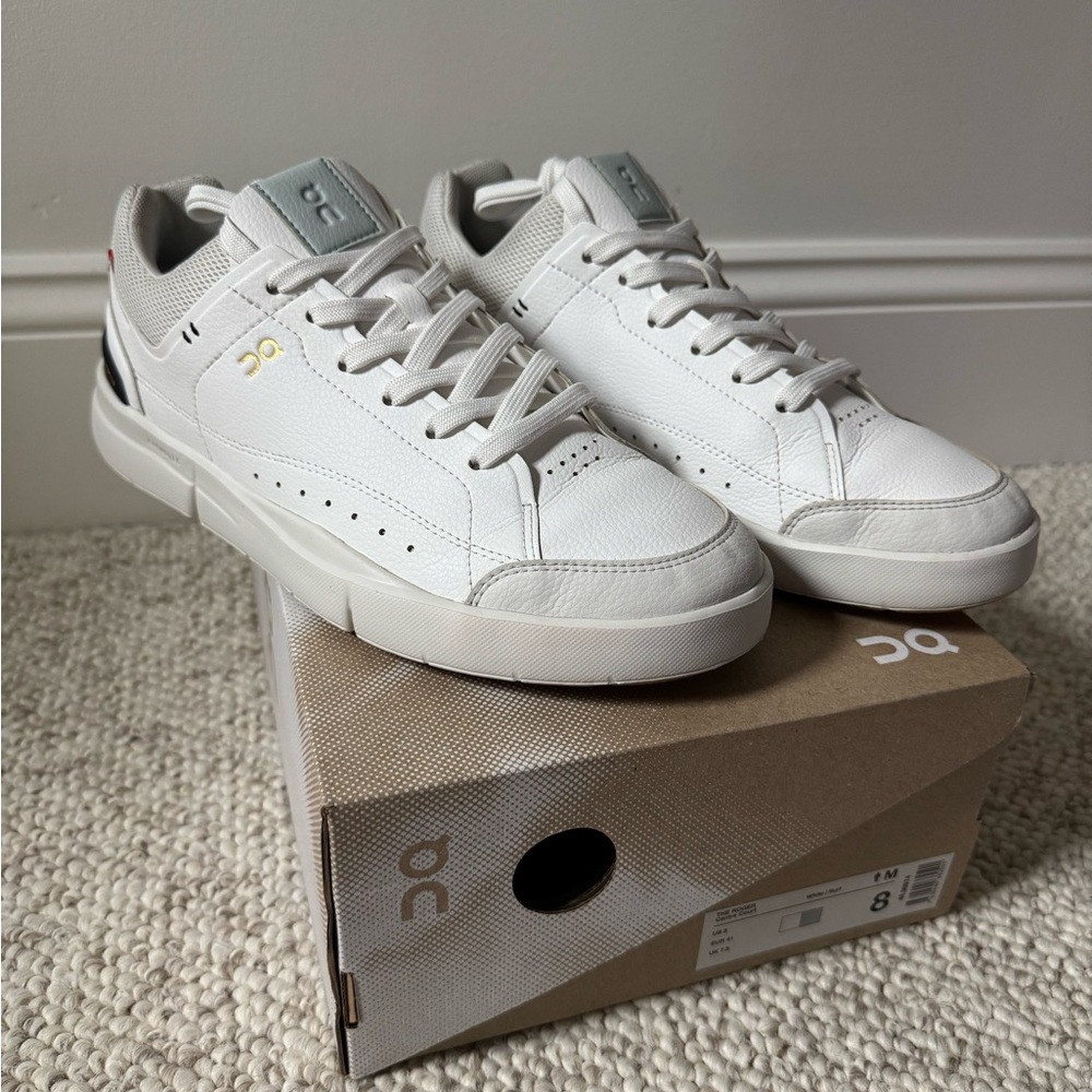 On THE ROGER Centre Court Men's Shoes Size 8 White | Surf